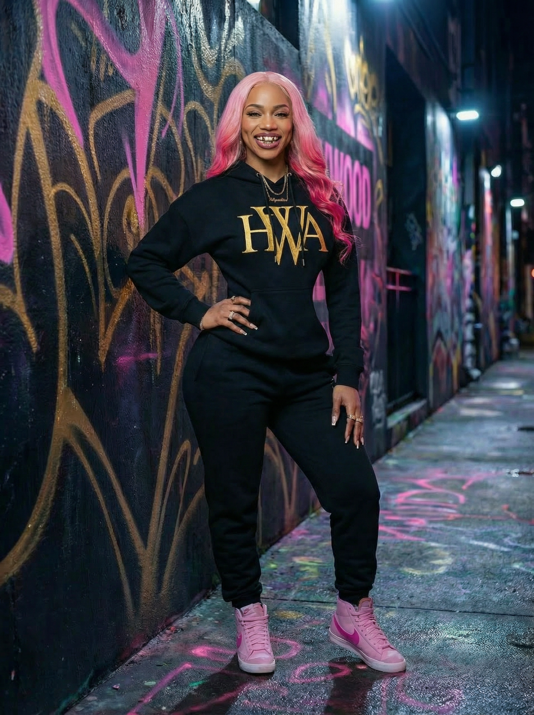 HWA Black and Gold Sweats