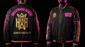 Black jacket with pink accents featuring 'Hollywood Alice' branding on a black background